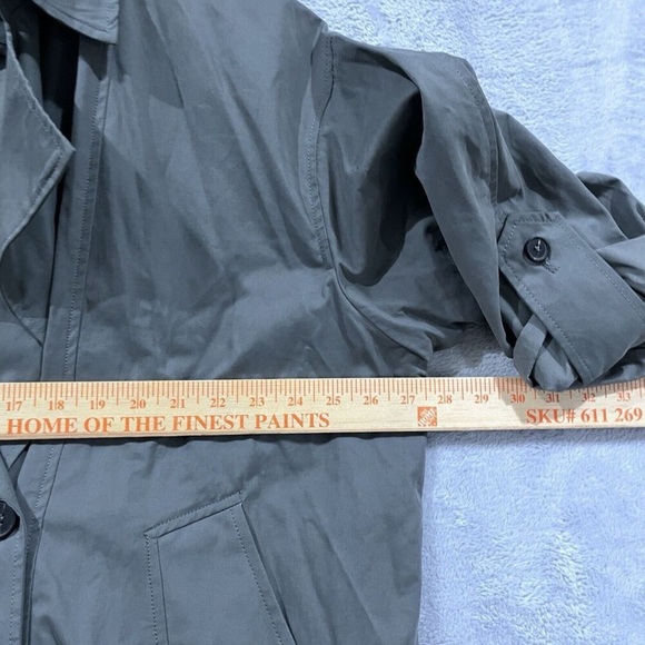 Zara Trench Coat Jacket OverSized Gray Double Breasted Size M - Picture 9 of 10